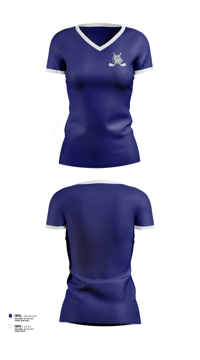 Rockland High School Golf 33140596 Women's Short Sleeve V-neck Shirt - 101