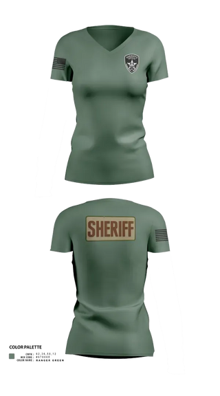 Womens Short Sleeve Vneck Shirt, Sheriff Emergency Response Team, Police, Teamtime, Team time, sublimation, custom sports apparel, team uniforms, spirit wear, spiritwear, sports uniforms, custom shirts, team store, custom team store, fundraiser sports, apparel fundraiser
