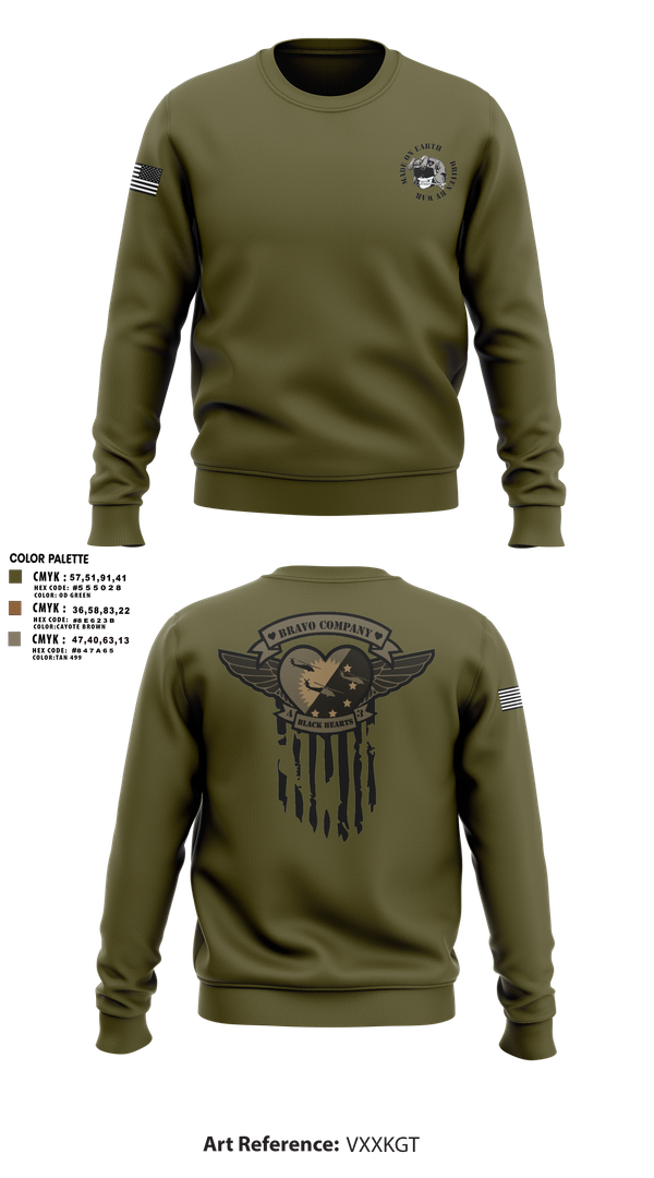 Crew Neck Sweatshirt, B/4-3 Assault Helicopter Battalion, , Teamtime, Team time, sublimation, custom sports apparel, team uniforms, spirit wear, spiritwear, sports uniforms, custom shirts, team store, custom team store, fundraiser sports, apparel fundraiser