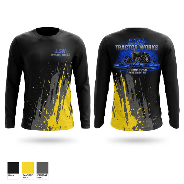 Long Sleeve Performance Shirt, LSN Tractor Works, Police, Teamtime, Team time, sublimation, custom sports apparel, team uniforms, spirit wear, spiritwear, sports uniforms, custom shirts, team store, custom team store, fundraiser sports, apparel fundraiser
