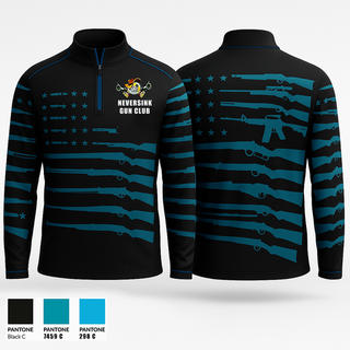 Quarter Zip Jacket, Neversink Gun Club, Spirit Store, Teamtime, Team time, sublimation, custom sports apparel, team uniforms, spirit wear, spiritwear, sports uniforms, custom shirts, team store, custom team store, fundraiser sports, apparel fundraiser