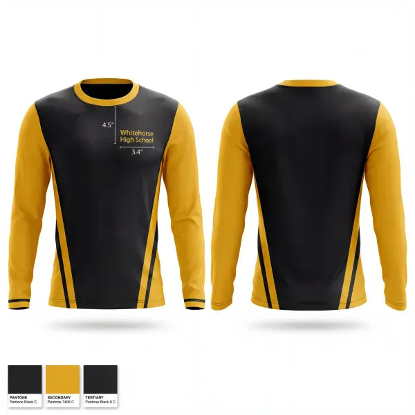Long Sleeve Performance Shirt, Whitehorse High school, Track & Field, Teamtime, Team time, sublimation, custom sports apparel, team uniforms, spirit wear, spiritwear, sports uniforms, custom shirts, team store, custom team store, fundraiser sports, apparel fundraiser
