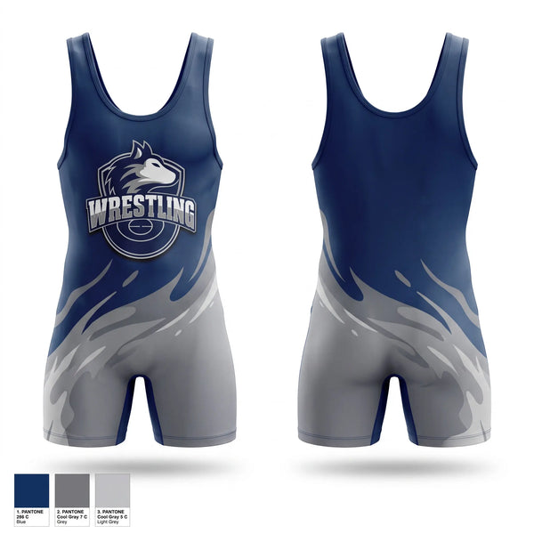 Wrestling Singlet, Huskies, Wrestling, Teamtime, Team time, sublimation, custom sports apparel, team uniforms, spirit wear, spiritwear, sports uniforms, custom shirts, team store, custom team store, fundraiser sports, apparel fundraiser