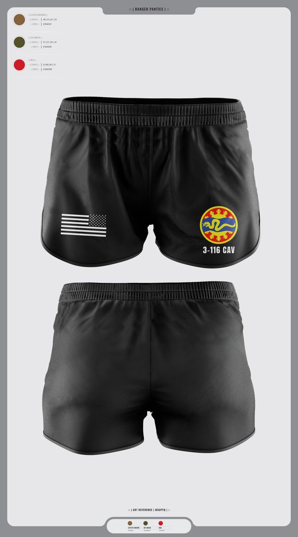 Ranger Panties, 3-116 CAV, , Teamtime, Team time, sublimation, custom sports apparel, team uniforms, spirit wear, spiritwear, sports uniforms, custom shirts, team store, custom team store, fundraiser sports, apparel fundraiser