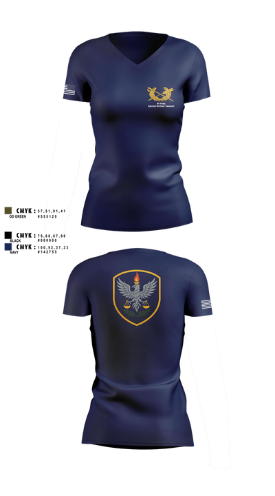 US Army Special Victims’ Counsel 25692350 Women's Short Sleeve V-neck Shirt - 6