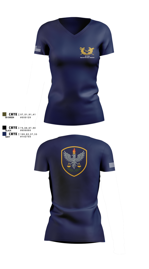 Womens Short Sleeve Vneck Shirt, US Army Special Victims’ Counsel, , Teamtime, Team time, sublimation, custom sports apparel, team uniforms, spirit wear, spiritwear, sports uniforms, custom shirts, team store, custom team store, fundraiser sports, apparel fundraiser