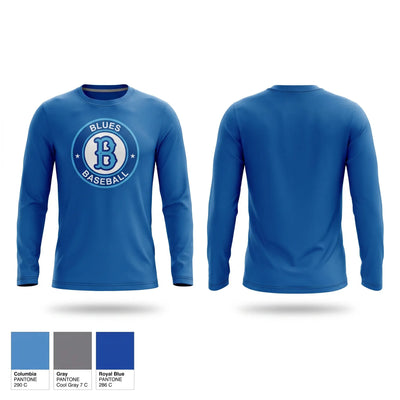 Blues Long Sleeve Performance Shirt 2