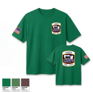 Old School Cotton Feel Shirt, Lando Fire Department, Fire Department, Teamtime, Team time, sublimation, custom sports apparel, team uniforms, spirit wear, spiritwear, sports uniforms, custom shirts, team store, custom team store, fundraiser sports, apparel fundraiser