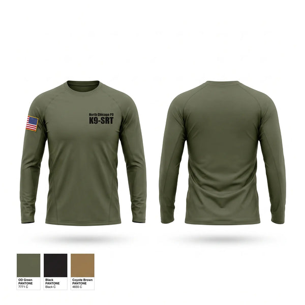 Long Sleeve Performance Shirt, North Chicago PD K9/SRT, Police, Teamtime, Team time, sublimation, custom sports apparel, team uniforms, spirit wear, spiritwear, sports uniforms, custom shirts, team store, custom team store, fundraiser sports, apparel fundraiser