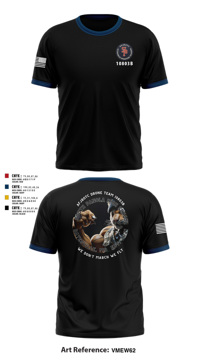 AFJROTC MS-081 DRONE TEAM 88778530 Short Sleeve Performance Shirt - 218