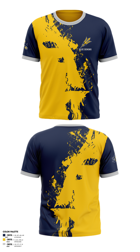 Short Sleeve Performance Shirt, Blue Demons, , Teamtime, Team time, sublimation, custom sports apparel, team uniforms, spirit wear, spiritwear, sports uniforms, custom shirts, team store, custom team store, fundraiser sports, apparel fundraiser
