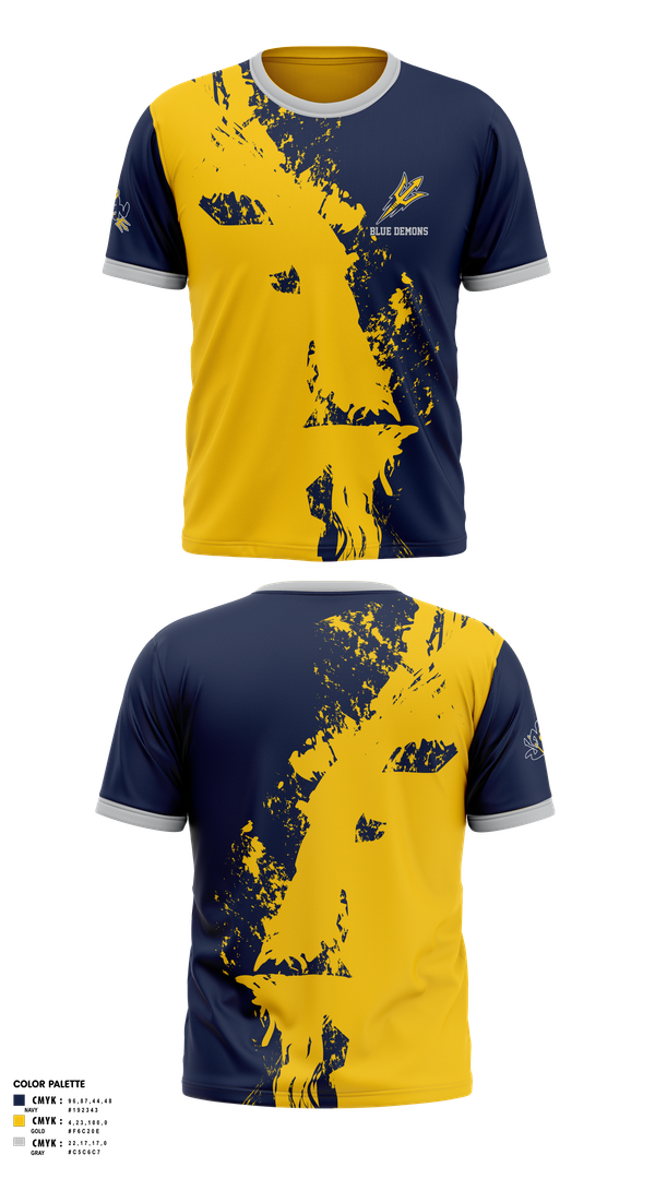 Short Sleeve Performance Shirt, Blue Demons, , Teamtime, Team time, sublimation, custom sports apparel, team uniforms, spirit wear, spiritwear, sports uniforms, custom shirts, team store, custom team store, fundraiser sports, apparel fundraiser