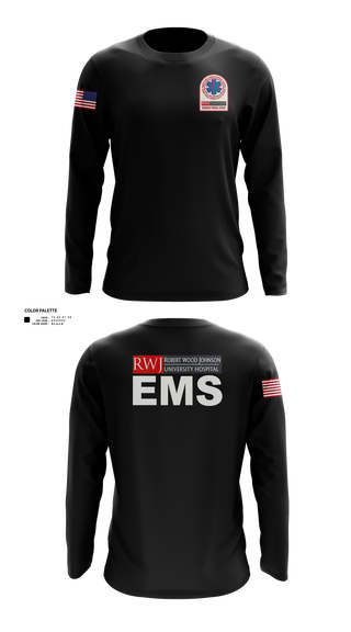 Long Sleeve Performance Shirt, RWJ Hospital EMS, EMS/EMT, Teamtime, Team time, sublimation, custom sports apparel, team uniforms, spirit wear, spiritwear, sports uniforms, custom shirts, team store, custom team store, fundraiser sports, apparel fundraiser