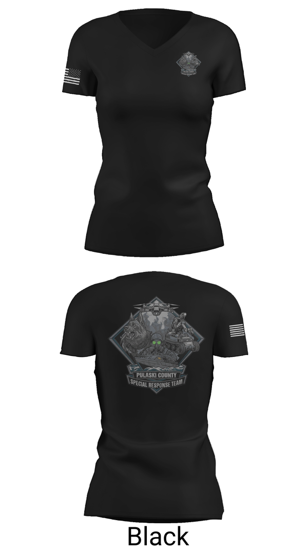 Womens Short Sleeve Vneck Shirt, Pulaski County SRT, Fire Department, Teamtime, Team time, sublimation, custom sports apparel, team uniforms, spirit wear, spiritwear, sports uniforms, custom shirts, team store, custom team store, fundraiser sports, apparel fundraiser