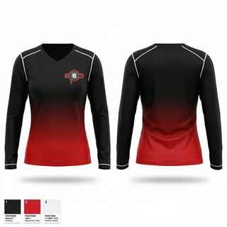 Womens Long Sleeve Vneck Shirt, Imagine Prep Surprise Storm, Men's Soccer, Teamtime, Team time, sublimation, custom sports apparel, team uniforms, spirit wear, spiritwear, sports uniforms, custom shirts, team store, custom team store, fundraiser sports, apparel fundraiser