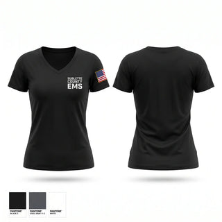 Womens Short Sleeve Vneck Shirt, Sublette County EMS, EMS/EMT, Teamtime, Team time, sublimation, custom sports apparel, team uniforms, spirit wear, spiritwear, sports uniforms, custom shirts, team store, custom team store, fundraiser sports, apparel fundraiser