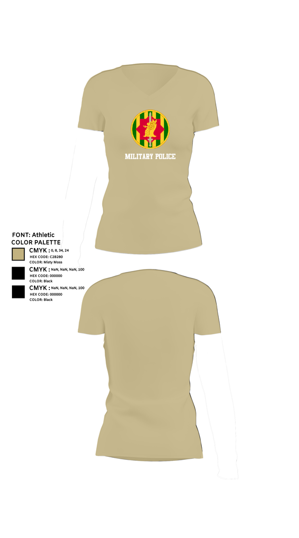 Womens Short Sleeve Vneck Shirt, Military Police, Army, Teamtime, Team time, sublimation, custom sports apparel, team uniforms, spirit wear, spiritwear, sports uniforms, custom shirts, team store, custom team store, fundraiser sports, apparel fundraiser