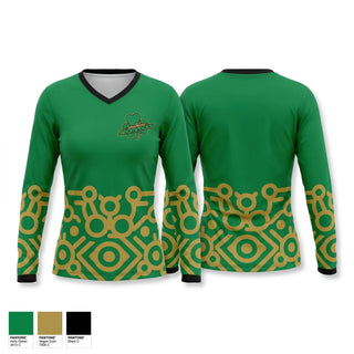 Womens Long Sleeve Vneck Shirt, Southline Shamrocks, Baseball, Teamtime, Team time, sublimation, custom sports apparel, team uniforms, spirit wear, spiritwear, sports uniforms, custom shirts, team store, custom team store, fundraiser sports, apparel fundraiser