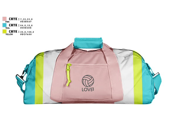 Duffle Bag, LOVB, Women's Volleyball, Teamtime, Team time, sublimation, custom sports apparel, team uniforms, spirit wear, spiritwear, sports uniforms, custom shirts, team store, custom team store, fundraiser sports, apparel fundraiser