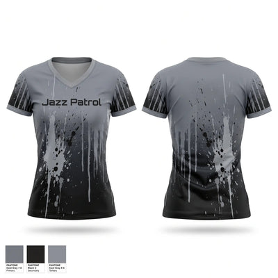 Jazz Patrol Women's Short Sleeve V-neck Shirt - 1
