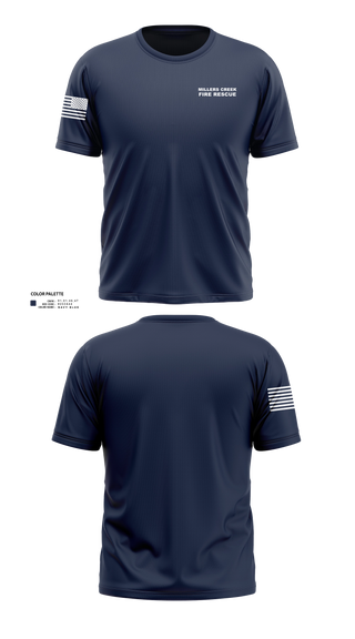 Short Sleeve Performance Shirt, Millers Creek Fire Rescue, Fire Department, Teamtime, Team time, sublimation, custom sports apparel, team uniforms, spirit wear, spiritwear, sports uniforms, custom shirts, team store, custom team store, fundraiser sports, apparel fundraiser
