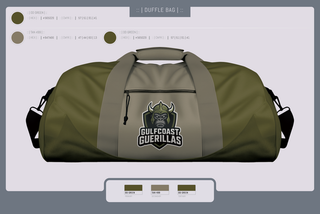 Duffle Bag, Gulfcoast Guerillas, , Teamtime, Team time, sublimation, custom sports apparel, team uniforms, spirit wear, spiritwear, sports uniforms, custom shirts, team store, custom team store, fundraiser sports, apparel fundraiser