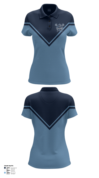Womens Short Sleeve Performance Polo, La Plata Warriors, Women's Lacrosse, Teamtime, Team time, sublimation, custom sports apparel, team uniforms, spirit wear, spiritwear, sports uniforms, custom shirts, team store, custom team store, fundraiser sports, apparel fundraiser