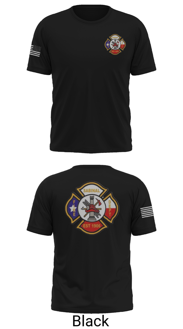 Old School Cotton Feel Shirt, Sabinal Volunteer Fire Department, Fire Department, Teamtime, Team time, sublimation, custom sports apparel, team uniforms, spirit wear, spiritwear, sports uniforms, custom shirts, team store, custom team store, fundraiser sports, apparel fundraiser