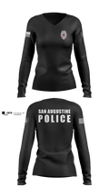 SAN AUGUSTINE POLICE DEPARTMENT 94169660 Women's Long Sleeve V-neck Shirt - 1
