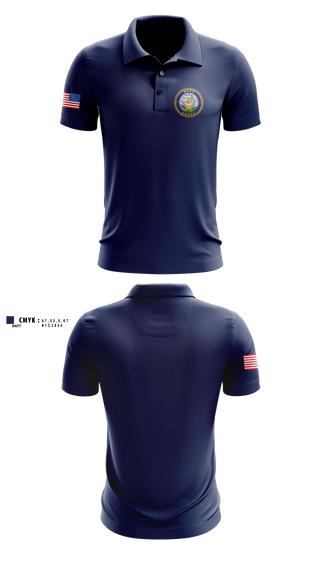 Short Sleeve Performance Polo, Riverhead NJROTC, Navy, Teamtime, Team time, sublimation, custom sports apparel, team uniforms, spirit wear, spiritwear, sports uniforms, custom shirts, team store, custom team store, fundraiser sports, apparel fundraiser