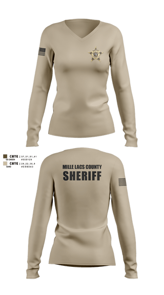 Womens Long Sleeve Vneck Shirt, , Police, Teamtime, Team time, sublimation, custom sports apparel, team uniforms, spirit wear, spiritwear, sports uniforms, custom shirts, team store, custom team store, fundraiser sports, apparel fundraiser