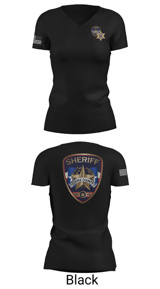 Womens Short Sleeve Vneck Shirt, Cooke County Sheriff’s Office, Police, Teamtime, Team time, sublimation, custom sports apparel, team uniforms, spirit wear, spiritwear, sports uniforms, custom shirts, team store, custom team store, fundraiser sports, apparel fundraiser
