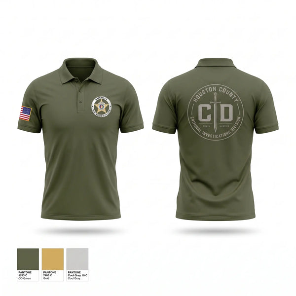 Short Sleeve Performance Polo, Houston County AL CID, Police, Teamtime, Team time, sublimation, custom sports apparel, team uniforms, spirit wear, spiritwear, sports uniforms, custom shirts, team store, custom team store, fundraiser sports, apparel fundraiser