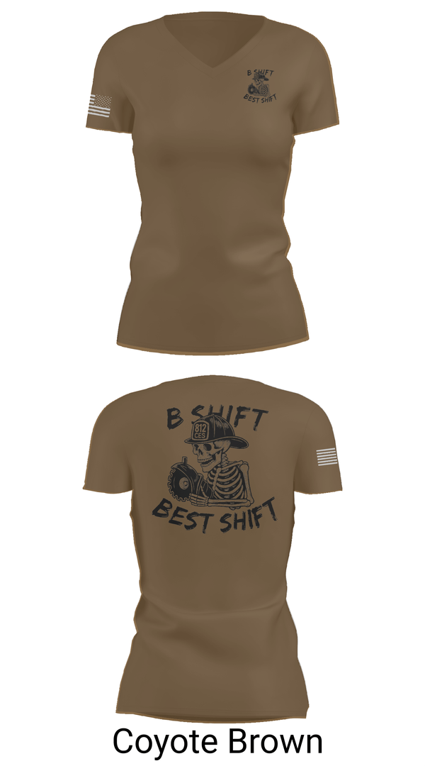 Womens Short Sleeve Vneck Shirt, 812 CES (B shift), Air Force, Teamtime, Team time, sublimation, custom sports apparel, team uniforms, spirit wear, spiritwear, sports uniforms, custom shirts, team store, custom team store, fundraiser sports, apparel fundraiser