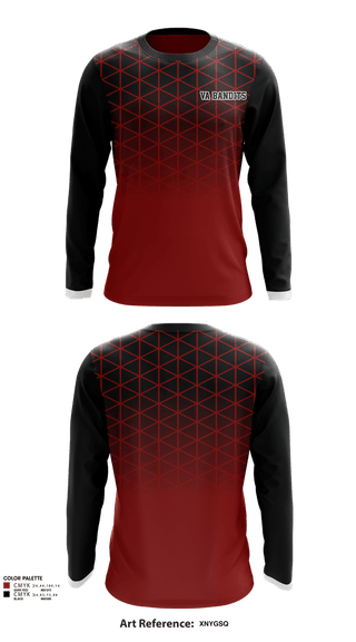 Long Sleeve Performance Shirt, Va bandits, Men's Basketball, Teamtime, Team time, sublimation, custom sports apparel, team uniforms, spirit wear, spiritwear, sports uniforms, custom shirts, team store, custom team store, fundraiser sports, apparel fundraiser