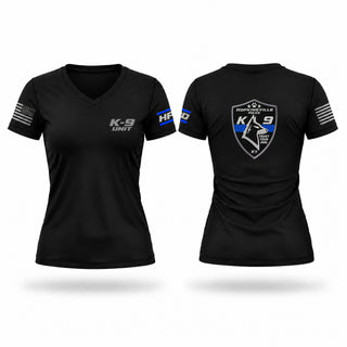 Womens Short Sleeve Vneck Shirt, HPD K9, Police, Teamtime, Team time, sublimation, custom sports apparel, team uniforms, spirit wear, spiritwear, sports uniforms, custom shirts, team store, custom team store, fundraiser sports, apparel fundraiser