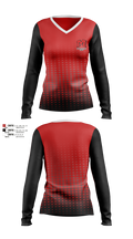 Madison Mohawks Tennis 75721696 Women's Long Sleeve V-neck Shirt - 1