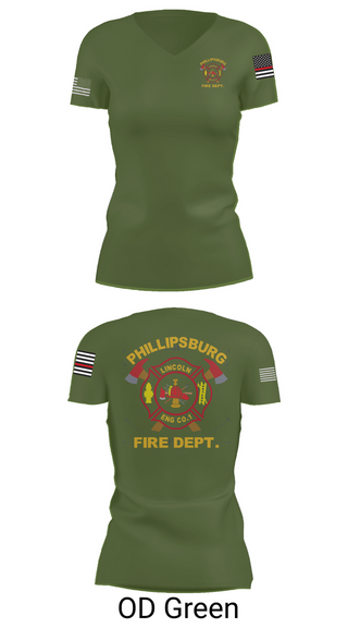 Womens Short Sleeve Vneck Shirt, PHILLIPSBURG FIRE DEPARTMENT, , Teamtime, Team time, sublimation, custom sports apparel, team uniforms, spirit wear, spiritwear, sports uniforms, custom shirts, team store, custom team store, fundraiser sports, apparel fundraiser
