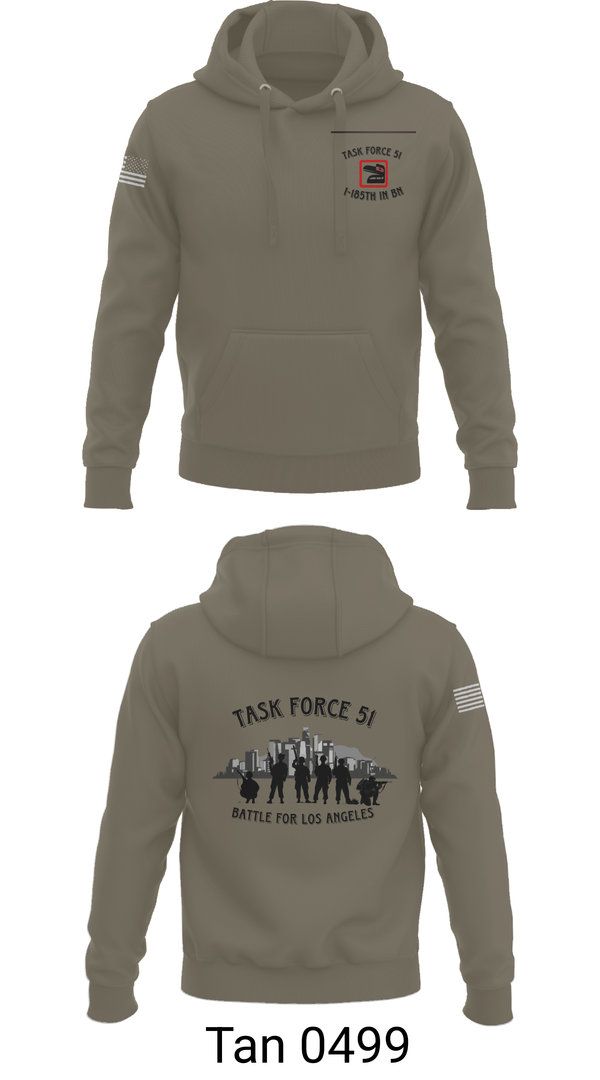 Hoodie, 1-185th IN BN, , Teamtime, Team time, sublimation, custom sports apparel, team uniforms, spirit wear, spiritwear, sports uniforms, custom shirts, team store, custom team store, fundraiser sports, apparel fundraiser