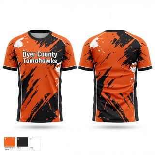 Soft Poly Tee Cotton Like Feel, Dyer County Tomahawks, Baseball, Teamtime, Team time, sublimation, custom sports apparel, team uniforms, spirit wear, spiritwear, sports uniforms, custom shirts, team store, custom team store, fundraiser sports, apparel fundraiser