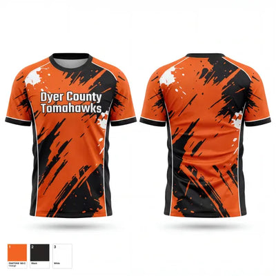 Dyer County Tomahawks 6526413 Soft Poly Tee Cotton Like Feel - 1