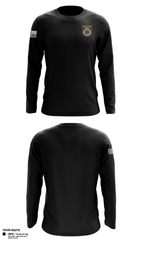 Long Sleeve Performance Shirt, POLICE, Police, Teamtime, Team time, sublimation, custom sports apparel, team uniforms, spirit wear, spiritwear, sports uniforms, custom shirts, team store, custom team store, fundraiser sports, apparel fundraiser