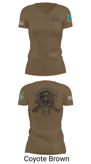 Womens Short Sleeve Vneck Shirt, 380th Security Police Squadron, , Teamtime, Team time, sublimation, custom sports apparel, team uniforms, spirit wear, spiritwear, sports uniforms, custom shirts, team store, custom team store, fundraiser sports, apparel fundraiser
