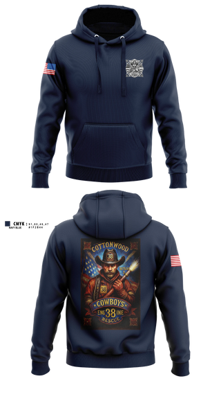 Hoodie, Cottonwood Cowboys, Fire Department, Teamtime, Team time, sublimation, custom sports apparel, team uniforms, spirit wear, spiritwear, sports uniforms, custom shirts, team store, custom team store, fundraiser sports, apparel fundraiser