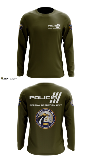 Long Sleeve Performance Shirt, Inteligencia criminal, Police, Teamtime, Team time, sublimation, custom sports apparel, team uniforms, spirit wear, spiritwear, sports uniforms, custom shirts, team store, custom team store, fundraiser sports, apparel fundraiser