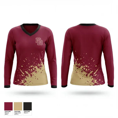 Doss High School Track & Field 65779379 Women's Long Sleeve V-neck Shirt - 1