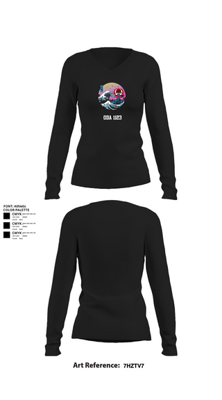 Womens Long Sleeve Vneck Shirt, ODA 1123, , Teamtime, Team time, sublimation, custom sports apparel, team uniforms, spirit wear, spiritwear, sports uniforms, custom shirts, team store, custom team store, fundraiser sports, apparel fundraiser