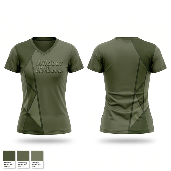 Womens Short Sleeve Vneck Shirt, Wildcat service coordination, , Teamtime, Team time, sublimation, custom sports apparel, team uniforms, spirit wear, spiritwear, sports uniforms, custom shirts, team store, custom team store, fundraiser sports, apparel fundraiser