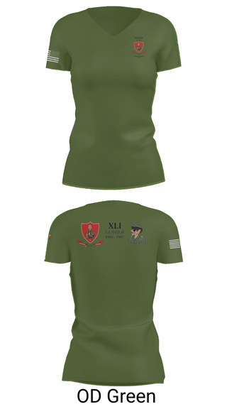 Womens Short Sleeve Vneck Shirt, CMLP41, Army, Teamtime, Team time, sublimation, custom sports apparel, team uniforms, spirit wear, spiritwear, sports uniforms, custom shirts, team store, custom team store, fundraiser sports, apparel fundraiser