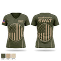 Daphne PD SWAT Women's Short Sleeve V-neck Shirt - 1